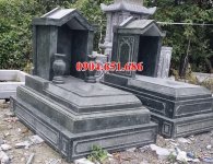 Mẫu mộ đôi đơn giản đẹp tại Kon Tum bằng đá xanh rêu Thanh Hóa.jpg