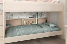 Bibop 3 Sleeper Bunk Bed Light Acacia by Parisot Kid Children Furniture Bedroom 1024x683