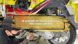 Ve sinh noi xe tay ga khac phuc tinh trang gon noi